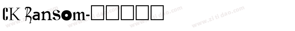 CK Ransom字体转换